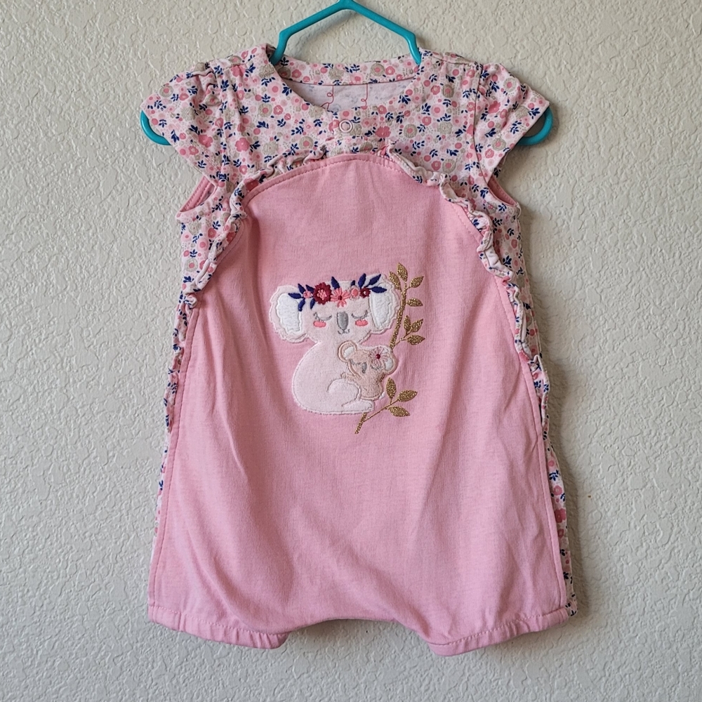 Baby Button Up Koala Onesie Size 9 Months